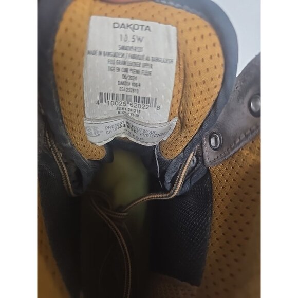 Dakota Men's 8537 8'' Quad Comfort Aluminum Toe Comp Plate Work Boot Brown 10.5W - Picture 4 of 7